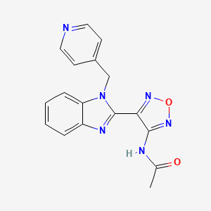 molecular formula C17H14N6O2 B4425246 N-(4-{1-[(PYRIDIN-4-YL)METHYL]-1H-1,3-BENZODIAZOL-2-YL}-1,2,5-OXADIAZOL-3-YL)ACETAMIDE CAS No. 893766-31-9