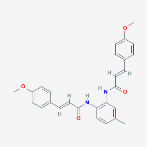 molecular formula C27H26N2O4 B442530 3-(4-methoxyphenyl)-N-(2-{[3-(4-methoxyphenyl)acryloyl]amino}-4-methylphenyl)acrylamide 