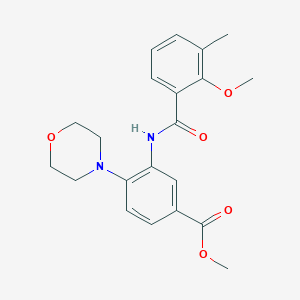 molecular formula C21H24N2O5 B4425317 METHYL 3-(2-METHOXY-3-METHYLBENZAMIDO)-4-(MORPHOLIN-4-YL)BENZOATE 