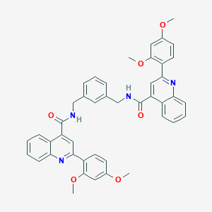 molecular formula C44H38N4O6 B442533 2-(2,4-dimethoxyphenyl)-N-{3-[({[2-(2,4-dimethoxyphenyl)-4-quinolinyl]carbonyl}amino)methyl]benzyl}-4-quinolinecarboxamide 