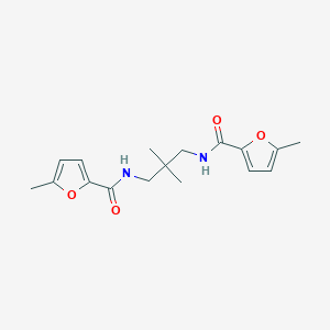 molecular formula C17H22N2O4 B442536 N-{2,2-dimethyl-3-[(5-methyl-2-furoyl)amino]propyl}-5-methyl-2-furamide 