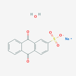 molecular formula C14H9NaO6S B044254 Sodium 9,10-dioxo-9,10-dihydroanthracene-2-sulfonate hydrate CAS No. 153277-35-1