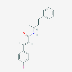 molecular formula C19H20FNO B442541 3-(4-fluorophenyl)-N-(1-methyl-3-phenylpropyl)acrylamide 