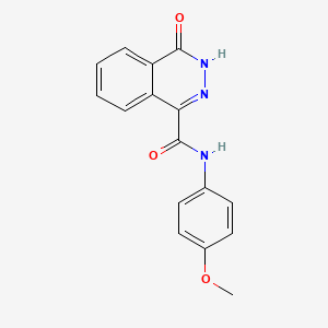 molecular formula C16H13N3O3 B4425435 N-(4-methoxyphenyl)-4-oxo-3,4-dihydrophthalazine-1-carboxamide 