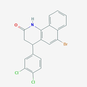 molecular formula C19H12BrCl2NO B442549 6-bromo-4-(3,4-dichlorophenyl)-3,4-dihydrobenzo[h]quinolin-2(1H)-one 