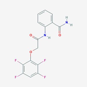 2-{[(2,3,5,6-Tetrafluorophenoxy)acetyl]amino}benzamide