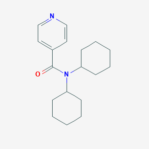 molecular formula C18H26N2O B442558 N,N-dicyclohexylpyridine-4-carboxamide 