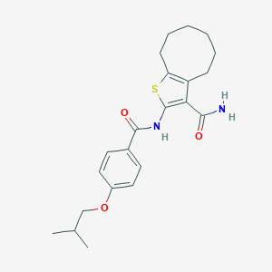 2-[(4-Isobutoxybenzoyl)amino]-4,5,6,7,8,9-hexahydrocycloocta[b]thiophene-3-carboxamide