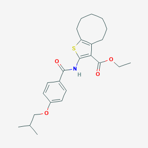 Ethyl 2-[(4-isobutoxybenzoyl)amino]-4,5,6,7,8,9-hexahydrocycloocta[b]thiophene-3-carboxylate