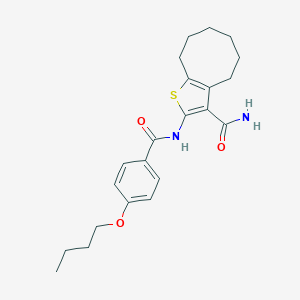 2-[(4-Butoxybenzoyl)amino]-4,5,6,7,8,9-hexahydrocycloocta[b]thiophene-3-carboxamide