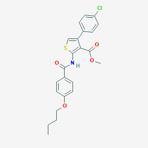 Methyl 2-[(4-butoxybenzoyl)amino]-4-(4-chlorophenyl)-3-thiophenecarboxylate
