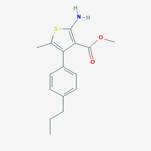 molecular formula C16H19NO2S B442597 Methyl 2-amino-5-methyl-4-(4-propylphenyl)thiophene-3-carboxylate CAS No. 350990-02-2