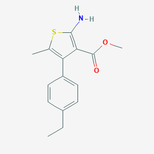molecular formula C15H17NO2S B442603 Methyl 2-amino-4-(4-ethylphenyl)-5-methylthiophene-3-carboxylate CAS No. 350989-69-4