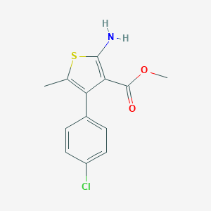 molecular formula C13H12ClNO2S B442604 Methyl 2-amino-4-(4-chlorophenyl)-5-methylthiophene-3-carboxylate CAS No. 350989-57-0