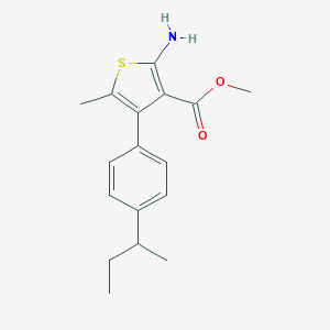 molecular formula C17H21NO2S B442606 Methyl 2-amino-4-(4-sec-butylphenyl)-5-methylthiophene-3-carboxylate CAS No. 350992-17-5