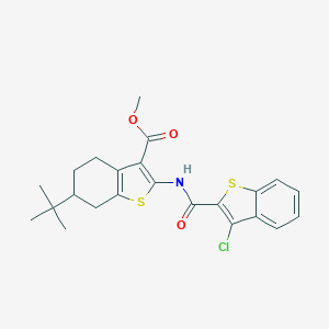 Methyl 6-(tert-butyl)-2-{[(3-chloro-1-benzothiophen-2-yl)carbonyl]amino}-4,5,6,7-tetrahydro-1-benzothiophene-3-carboxylate