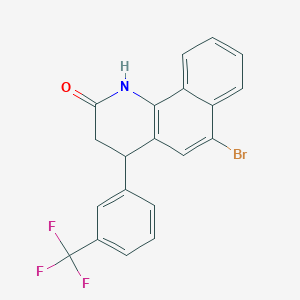 6-bromo-4-[3-(trifluoromethyl)phenyl]-3,4-dihydrobenzo[h]quinolin-2(1H)-one