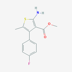 molecular formula C13H12FNO2S B442617 Methyl 2-amino-4-(4-fluorophenyl)-5-methylthiophene-3-carboxylate CAS No. 350992-29-9