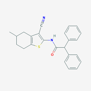 molecular formula C24H22N2OS B442624 N-(3-cyano-5-methyl-4,5,6,7-tetrahydro-1-benzothiophen-2-yl)-2,2-diphenylacetamide 