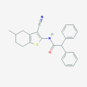 N-(3-cyano-5-methyl-4,5,6,7-tetrahydro-1-benzothiophen-2-yl)-2,2-diphenylacetamide