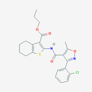 Propyl 2-({[3-(2-chlorophenyl)-5-methyl-4-isoxazolyl]carbonyl}amino)-4,5,6,7-tetrahydro-1-benzothiophene-3-carboxylate