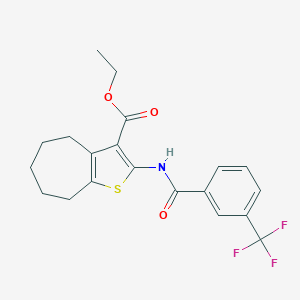 ethyl 2-{[3-(trifluoromethyl)benzoyl]amino}-5,6,7,8-tetrahydro-4H-cyclohepta[b]thiophene-3-carboxylate