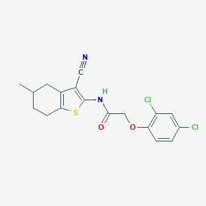 N-(3-cyano-5-methyl-4,5,6,7-tetrahydro-1-benzothiophen-2-yl)-2-(2,4-dichlorophenoxy)acetamide
