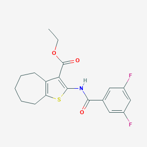 ethyl 2-[(3,5-difluorobenzoyl)amino]-5,6,7,8-tetrahydro-4H-cyclohepta[b]thiophene-3-carboxylate