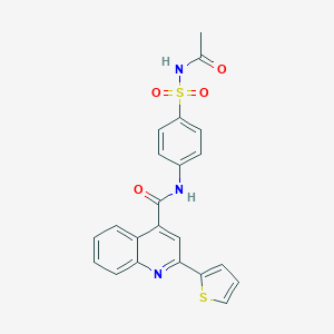 N-{4-[(acetylamino)sulfonyl]phenyl}-2-(2-thienyl)-4-quinolinecarboxamide