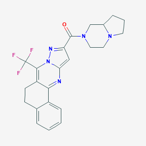 3,4,6,7,8,8a-hexahydro-1H-pyrrolo[1,2-a]pyrazin-2-yl-[11-(trifluoromethyl)-12,13,17-triazatetracyclo[8.7.0.02,7.012,16]heptadeca-1(17),2,4,6,10,13,15-heptaen-14-yl]methanone