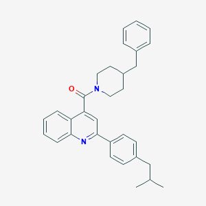 4-[(4-Benzyl-1-piperidinyl)carbonyl]-2-(4-isobutylphenyl)quinoline
