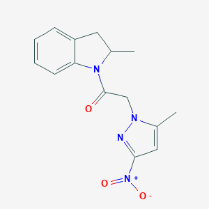 1-({3-nitro-5-methyl-1H-pyrazol-1-yl}acetyl)-2-methylindoline