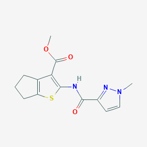 methyl 2-{[(1-methyl-1H-pyrazol-3-yl)carbonyl]amino}-5,6-dihydro-4H-cyclopenta[b]thiophene-3-carboxylate