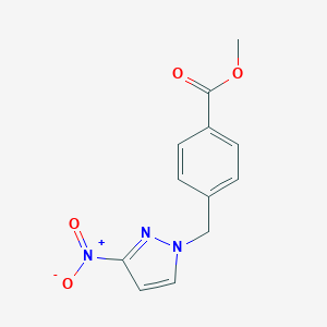 molecular formula C12H11N3O4 B442687 Methyl 4-[(3-nitro-1H-pyrazol-1-yl)methyl]benzoate CAS No. 957513-33-6