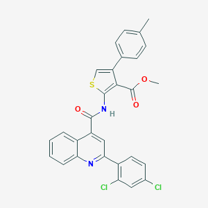 molecular formula C29H20Cl2N2O3S B442690 METHYL 2-({[2-(2,4-DICHLOROPHENYL)-4-QUINOLYL]CARBONYL}AMINO)-4-(4-METHYLPHENYL)-3-THIOPHENECARBOXYLATE 