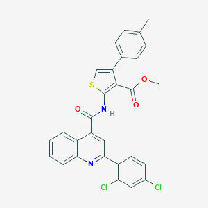 Methyl 2-({[2-(2,4-dichlorophenyl)-4-quinolinyl]carbonyl}amino)-4-(4-methylphenyl)-3-thiophenecarboxylate