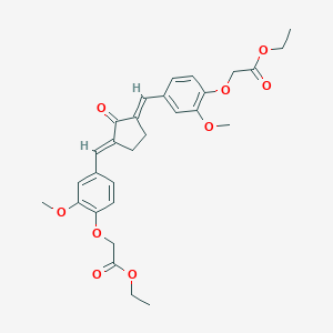 Ethyl [4-({3-[4-(2-ethoxy-2-oxoethoxy)-3-methoxybenzylidene]-2-oxocyclopentylidene}methyl)-2-methoxyphenoxy]acetate
