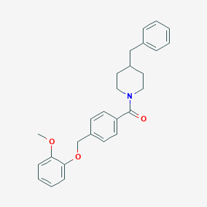 4-Benzyl-1-{4-[(2-methoxyphenoxy)methyl]benzoyl}piperidine