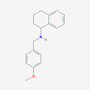 molecular formula C18H21NO B442697 N-[(4-methoxyphenyl)methyl]-1,2,3,4-tetrahydronaphthalen-1-amine CAS No. 332108-04-0