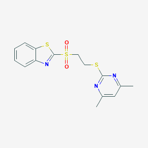 2-((2-((4,6-Dimethylpyrimidin-2-yl)thio)ethyl)sulfonyl)benzo[d]thiazole