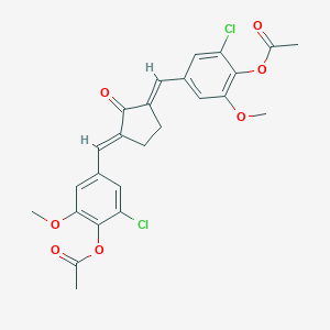 molecular formula C25H22Cl2O7 B442699 4-({3-[4-(Acetyloxy)-3-chloro-5-methoxybenzylidene]-2-oxocyclopentylidene}methyl)-2-chloro-6-methoxyphenyl acetate 