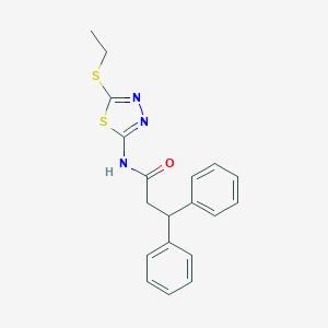 N-[5-(ethylsulfanyl)-1,3,4-thiadiazol-2-yl]-3,3-diphenylpropanamide