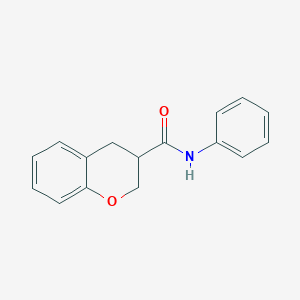 molecular formula C16H15NO2 B4427096 N-phenyl-3,4-dihydro-2H-1-benzopyran-3-carboxamide 