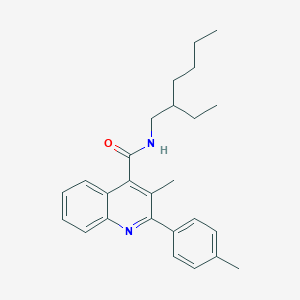 molecular formula C26H32N2O B442718 N-(2-ethylhexyl)-3-methyl-2-(4-methylphenyl)quinoline-4-carboxamide 