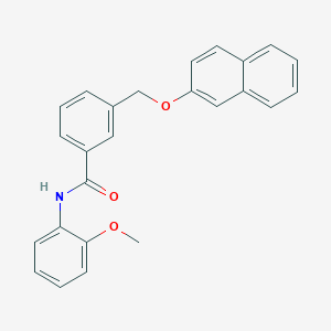 molecular formula C25H21NO3 B442729 N-(2-methoxyphenyl)-3-[(2-naphthyloxy)methyl]benzamide 