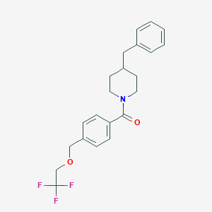 molecular formula C22H24F3NO2 B442740 4-Benzyl-1-{4-[(2,2,2-trifluoroethoxy)methyl]benzoyl}piperidine 