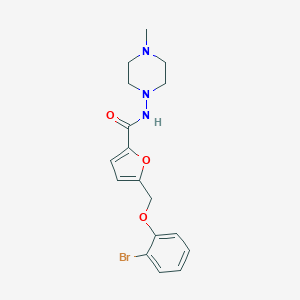 molecular formula C17H20BrN3O3 B442758 5-[(2-bromophenoxy)methyl]-N-(4-methylpiperazin-1-yl)furan-2-carboxamide 