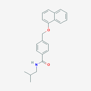 molecular formula C22H23NO2 B442759 N-isobutyl-4-[(1-naphthyloxy)methyl]benzamide 