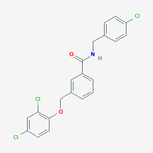 molecular formula C21H16Cl3NO2 B442760 N-(4-chlorobenzyl)-3-[(2,4-dichlorophenoxy)methyl]benzamide 