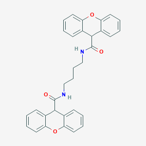 molecular formula C32H28N2O4 B442763 N~9~-{4-[(9H-XANTHEN-9-YLCARBONYL)AMINO]BUTYL}-9H-XANTHENE-9-CARBOXAMIDE 